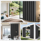 Joydeco Blackout Patio Sliding Door Curtains 72 Inches Long, Grommet Privacy - Image 8