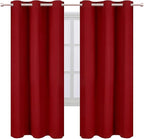 LEMOMO Red Thermal Blackout Curtains/42 x 72 Inch/Set of 2 Panels Room - Image 2