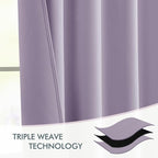 MIULEE Lilac Back Tab Blackout Curtains 84 Inch Length 2 Panels Set - Image 7
