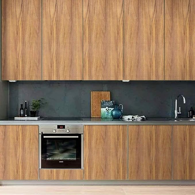 COSNIGHT Wood Grain Contact Paper Peel and Stick Wallpaper Self Adhesive Wall - Image 6
