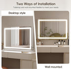 ZL ZELing Vanity Mirror with Lights, LED Makeup Mirror, Dimmable 3-Color - Image 6