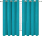 LEMOMO Teal Blackout Curtains 66 x 63 Inch Length/Set of 2 Curtain - Image 2