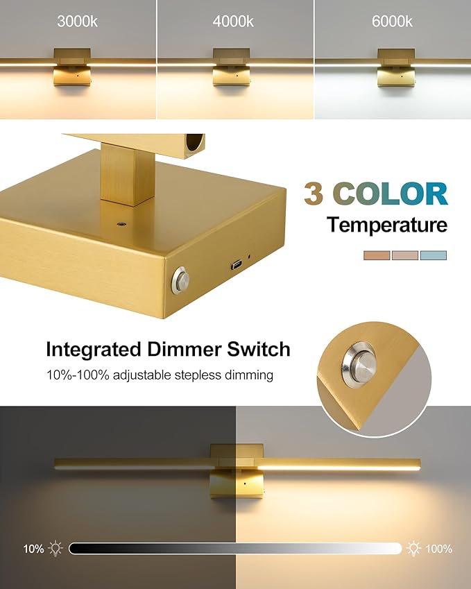 Rayogale 36 Inch 8000mAh Wireless Wall Sconce - Image 2