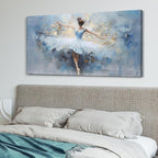 AIYISU Abstract Ballet Dancer Canvas Wall Art White Ballet Girl Dancer Wall - Image 3