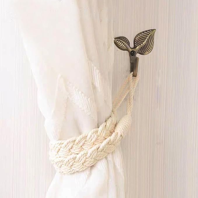 Set of 4 Vintage Leaf Wall Hooks Antique Bronze Coat Hooks Heavy Duty - Image 5