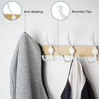 TICONN Wall Mounted Coat Rack, Five Heavy Duty Tri Hooks All Metal Construction - Image 4