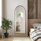 Large Arched Full Length Mirror, Arch Bathroom Wall Mirrors Metal Aluminum - Image 3