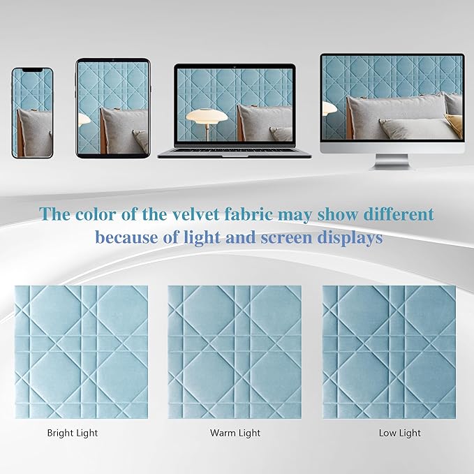 Velvet 3D wall Panels for Interior wall Decor Peel and Stick, Soundproof - Image 9
