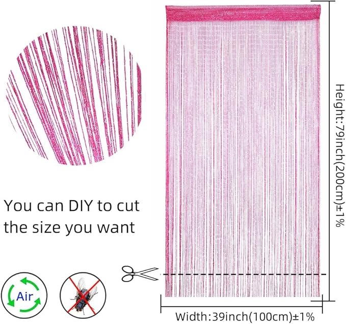 ave split Decorative Door String Curtain Wall Panel Fringe Window Room Divider - Image 2