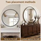 DUMOS 20 Inch Round Wall Mirror, Bathroom Mirror - Image 5