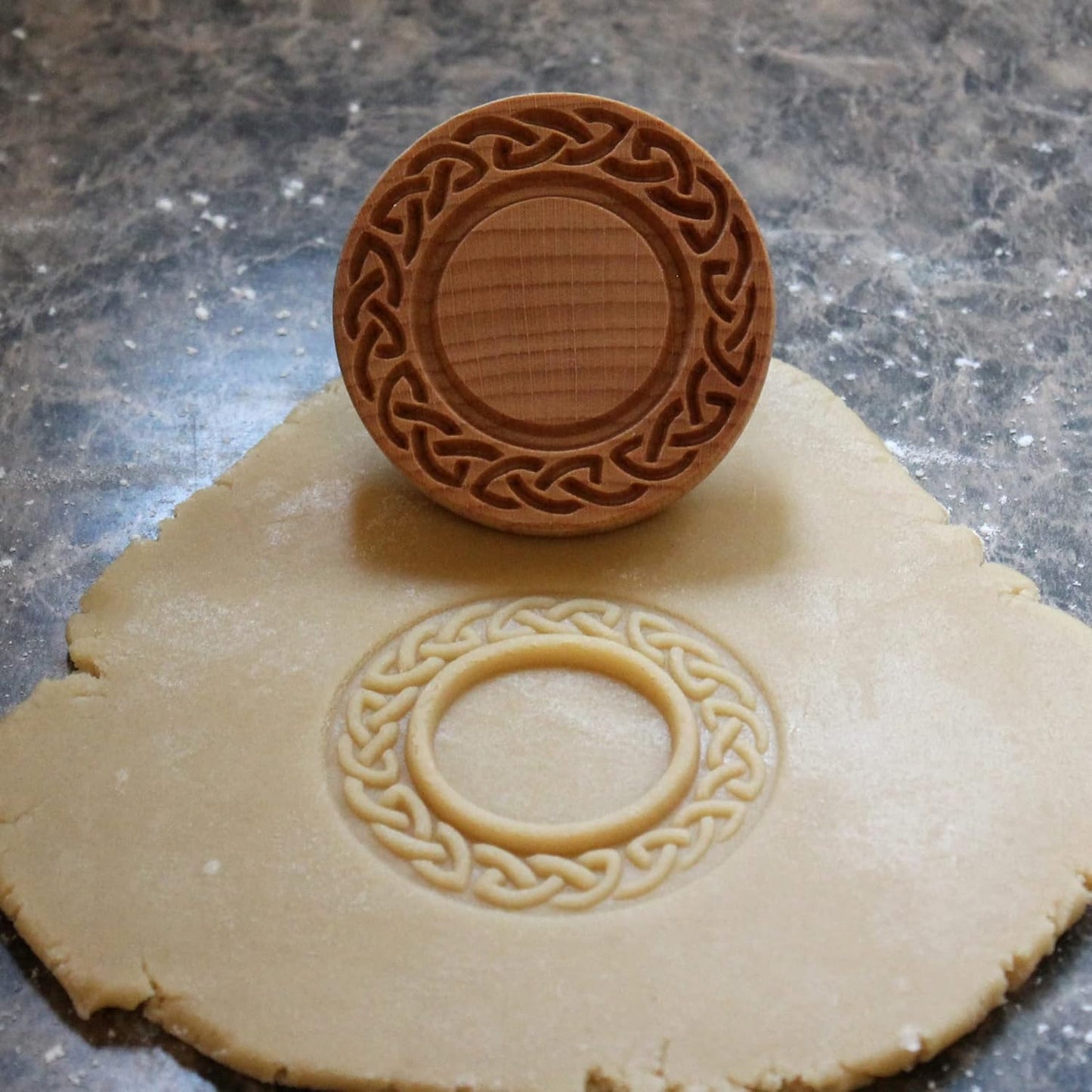 Wood Cookie Stamp, 2.5 Inch (Celtic Frame CS-033)