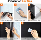 Chalkboard Wallpaper Peel and Stick, 35.4"x78.7" Blackboard Contact Paper Self - Image 5