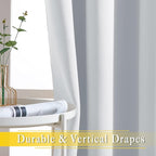 NICETOWN Patio Door Curtain Room Darkening Drapes, Grommet Light & Heat - Image 3