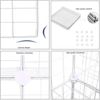 C&AHOME Wire Cube Storage, 9-Cube Organizer Metal, Wire C Grids Storage - Image 6