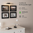 Battery Operated Wall Light for Living Room Picture Light for Wall Set of 2 - Image 4