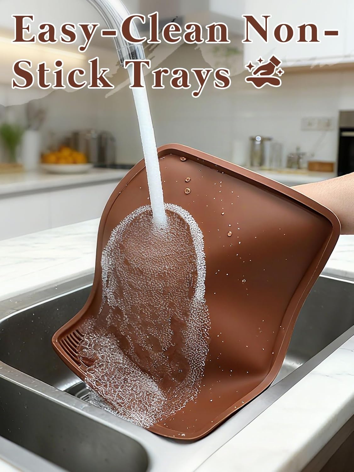 Aulock 4PCS Silicone Food Dehydrator Sheets with Edge, Compatible with Cosori 12" x 11" Trays, Square Non-stick Tray Liner, High Temperature Resistance Reusable Dryer Mats