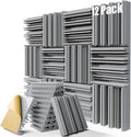 Upgrade 12 pack Self-adhesive Sound Proof Foam Panels, Decorative Soundproof by ZELMINE