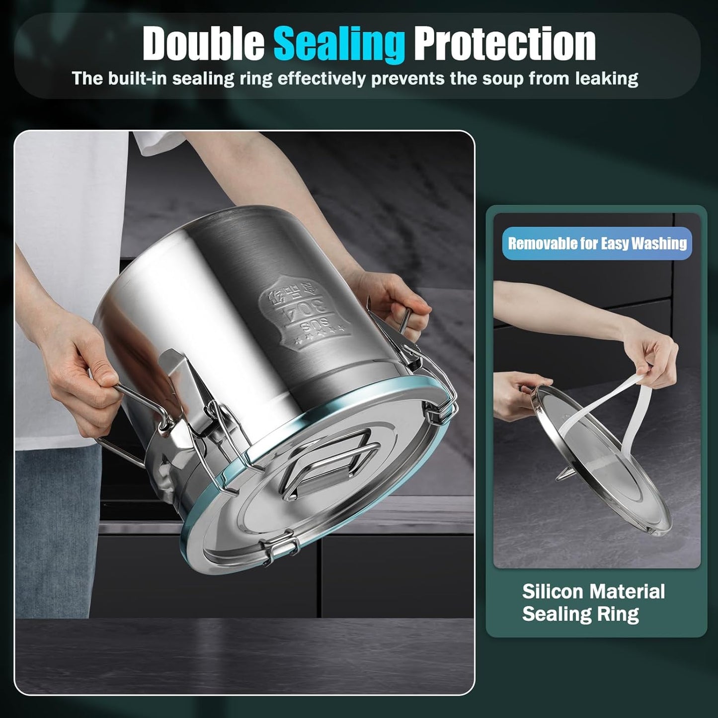 405 OZ Stainless Steel Canister Rice Cereal Grain Storage Containers with Lid Airtight Coffee Bean Storage Milk Flour Sugar Food Storage for Home Bar Restaurant (12L/405 OZ)