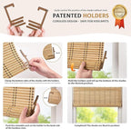LazBlinds Cordless Bamboo Roll Up Shades - Image 3