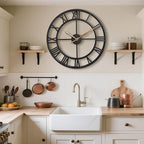 24 Inch Large Wall Clocks for Living Room Decor, Big Black Roman Numerals - Image 5