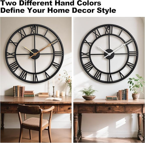 18.5 Inch Modern Decorative Metal Wall Clock - Image 2