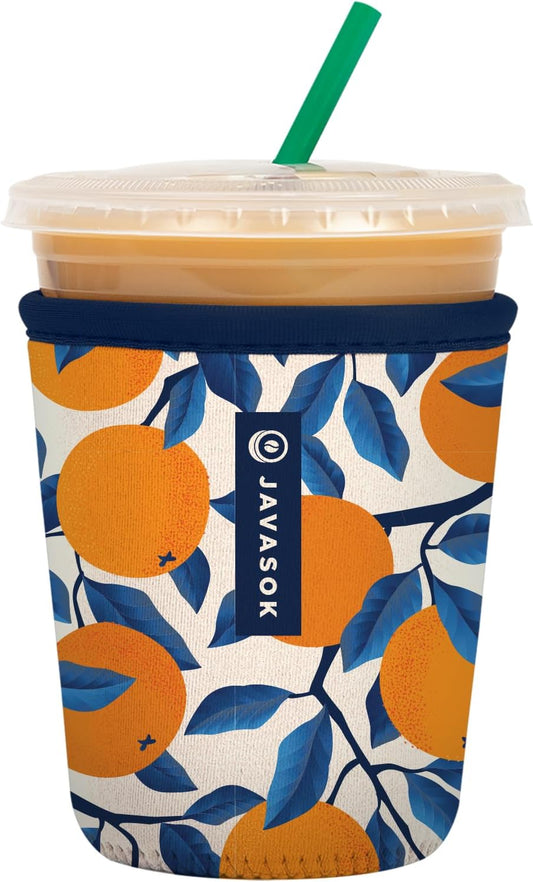Sok It JavaSok Iced Coffee & Cold Soda Insulated Neoprene Cup Sleeve (Peel the Love, Small: 16-20oz)