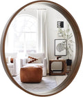 WallBeyond Circle Mirror with Wood Frame by WallBeyond