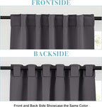 RYB HOME Blackout Grey Curtains - Image 3