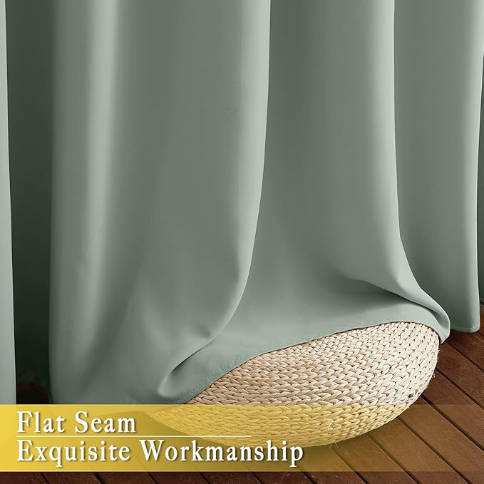 NICETOWN Blackout Sage Green Curtain - Image 6