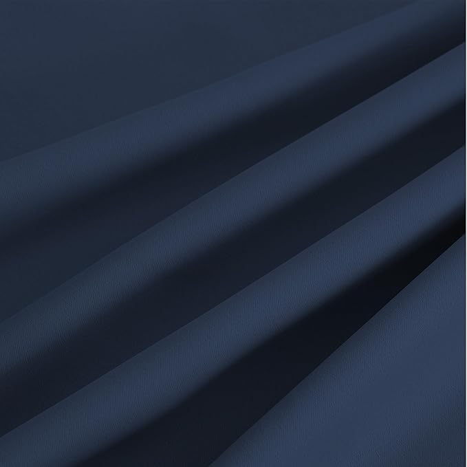 NICETOWN Room Darkening Draperies Curtains Panels, 2 Panels Navy Blue W52 x L108 - Image 8