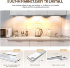 6 Pack Under Cabinet Lights Wireless, 68 LED Motion Sensor Light Indoor - Image 6