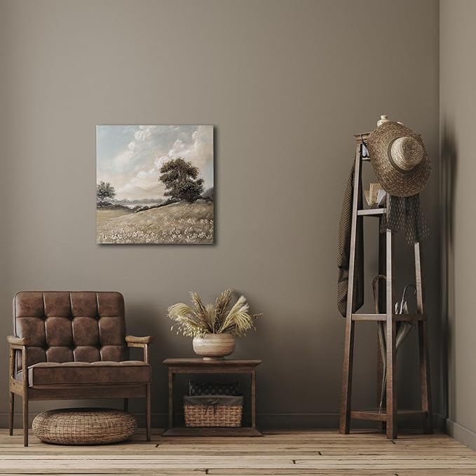 JolyWell Hand-Painted Vintage Canvas Wall Art, Landscape Wall Painting Prints - Image 3