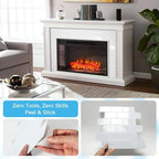 Art3d Peel and Stick Backsplash Tiles – 12"x12" White Washed Thicker Design - Image 8