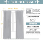 ChrisDowa Room Darkening Curtains 90 Inches Long 2 Panels Set - Image 5