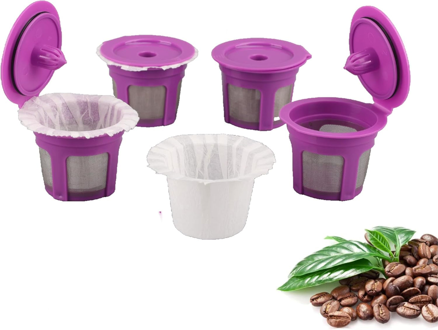 200 Counts Coffee Filter Paper for Keurig Brewers Single Serve 1.0 and 2.0 Fits All Brands Reusable K Cups (One kcup included))