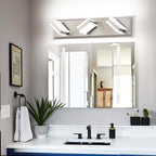 SOLFART Brushed Nickel Vanity Lights Over Mirror, 3 Light LED Bathroom Light - Image 3
