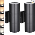 LEONLITE 12 Inch 5CCT LED Cylinder Up Down Wall Light Outdoor, 120-277V by LEONLITE