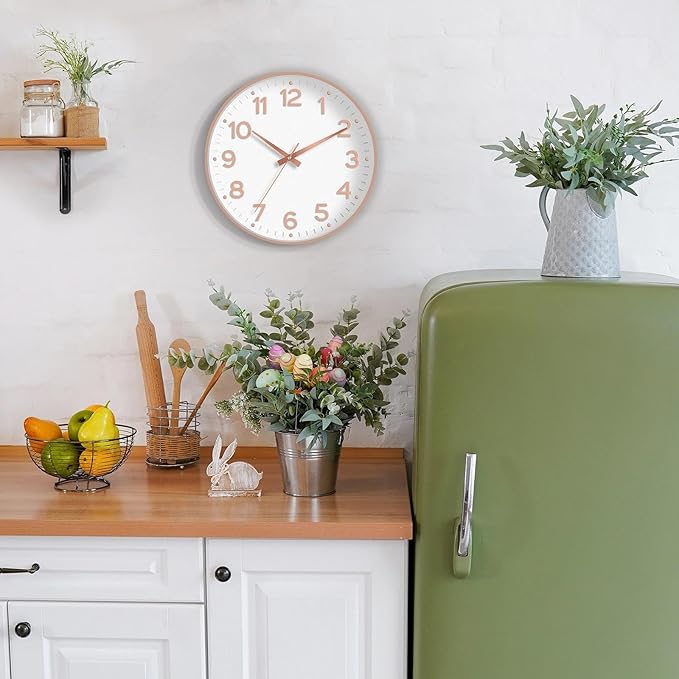 Roymnie Wall Clock 12 Inch Silent Wall Clocks Battery Operated- Modern Non - Image 2