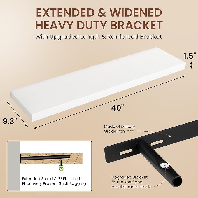 Dreamland 40 Inches Floating Shelves - Image 2