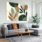 6 Pack Art Acoustic Panels Sound Absorbing Boho Botanical Leaf Orange Green - Image 6