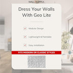 Wall!Supply - 3D Wall Panels – Geo Lite White Wall Covering - Lightweight - Image 3
