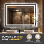 LOAAO 58"x40" LED Bathroom Mirror - Image 6