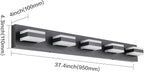 SOLFART Black Bathroom Vanity Lights Over Mirror Dimmable LED Modern Black - Image 2