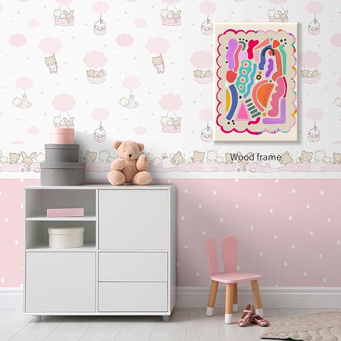 Funky Cute Kids Abstract Wall Art Trendy Bright Colorful Poster 16x24 inch - Image 6