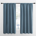 NICETOWN Kitchen Curtains, Short Blackout Drapes, Smoky Blue, 34 in x 45 in by NICETOWN