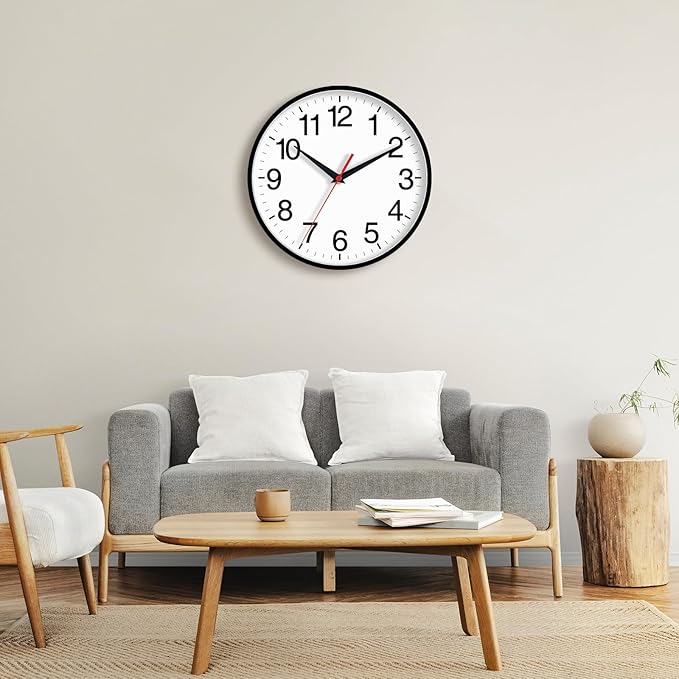 Rohioue 16 Inch Wall Clock Modern Battery Operated Silent Non Ticking Large - Image 6
