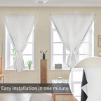 AJAZZ 100% Blackout Stick Curtain Portable Blackout Curtains Adhesive Curtains - Image 6