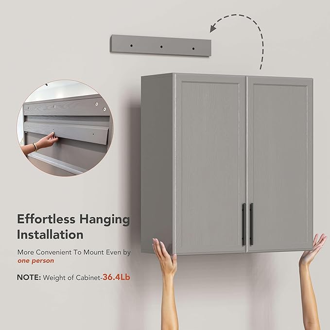 FIMELLO 59" Wall Cabinets for Laundry Room - Image 4