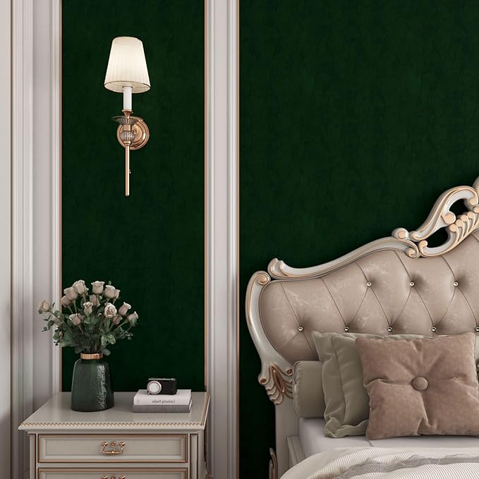 YENHOME Emerald Green Wallpaper Stick and Peel 17.7"X200" Green Peel and Stick - Image 4