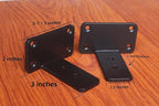 8 Pack - 3 inch Black Hidden L Shelf Bracket Iron Floating Shelf Brackets - Image 2